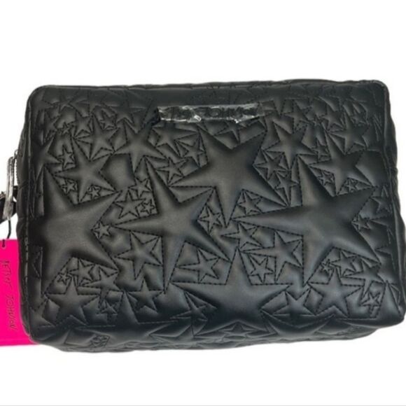 Betsey Johnson Stars Quilted Cosmetic Case- Black - Picture 6 of 11